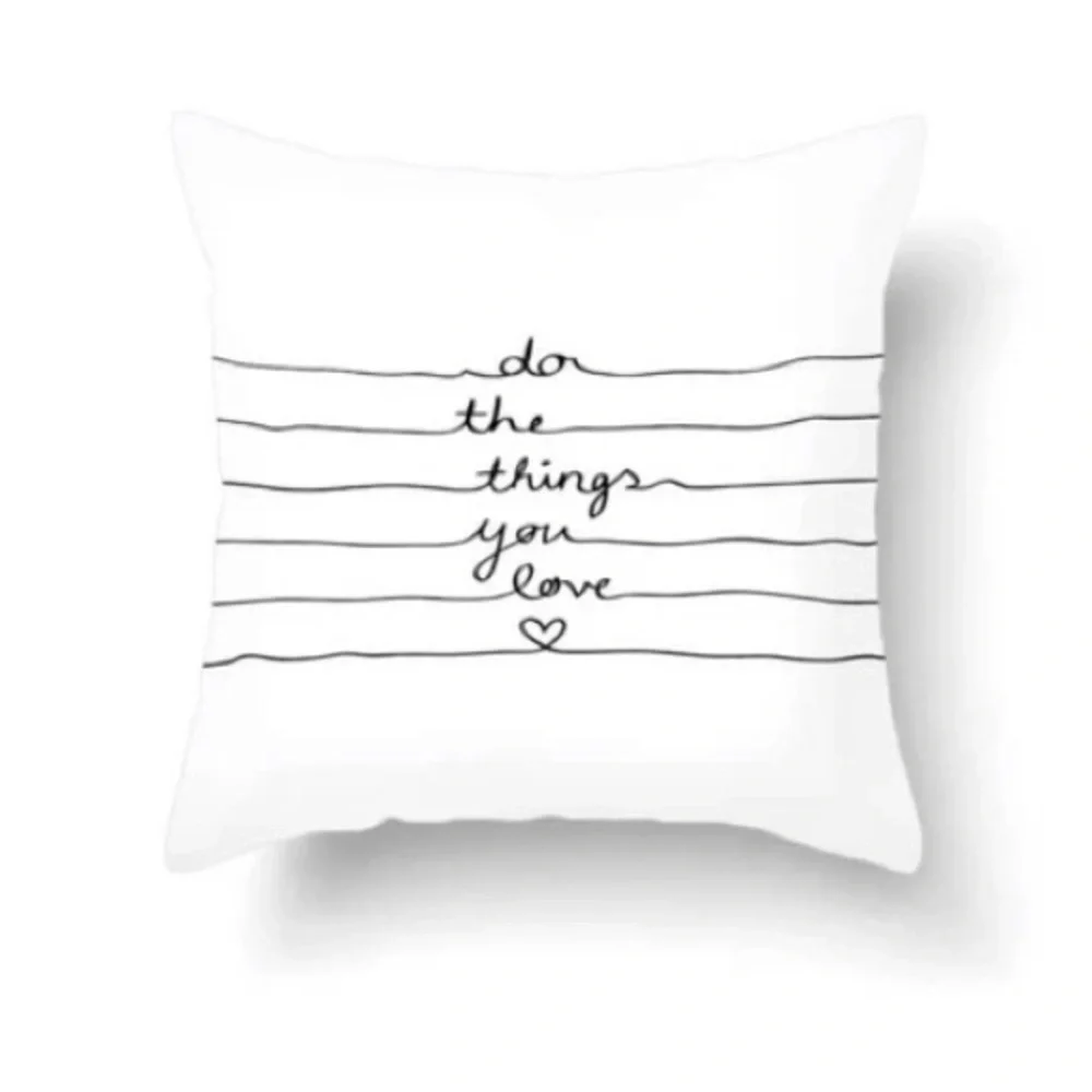 Do the Things You Love White Pillow Case